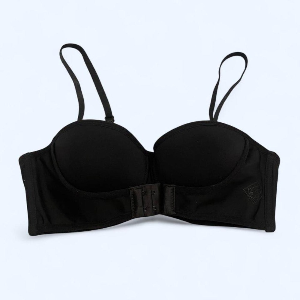 O2 Plunge Black Push UP Bra size M - Picture 1 of 5
